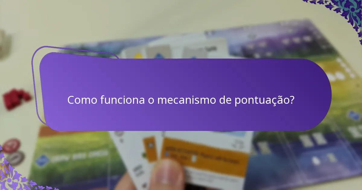 Como funciona o mecanismo de pontuação?