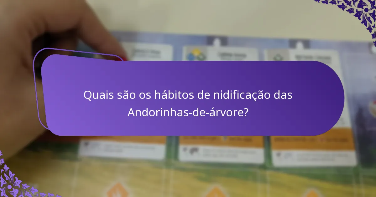 Como interagem as Andorinhas-de-árvore com o seu ecossistema?