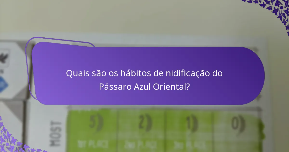 Como variam os hábitos de nidificação entre diferentes regiões?